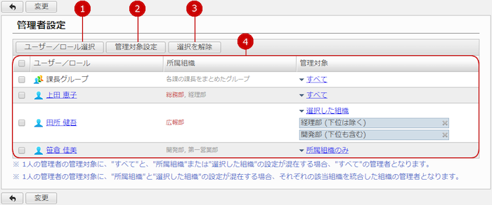 機能管理者を設定する