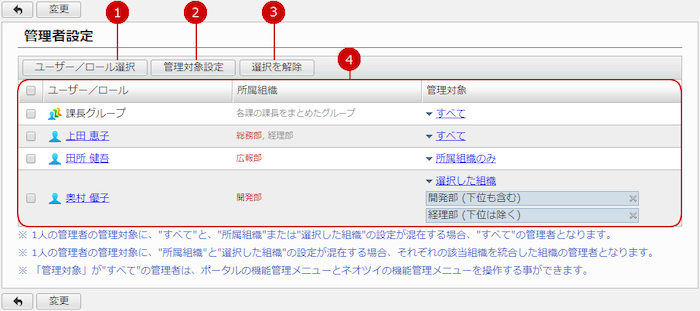 機能管理者を設定する