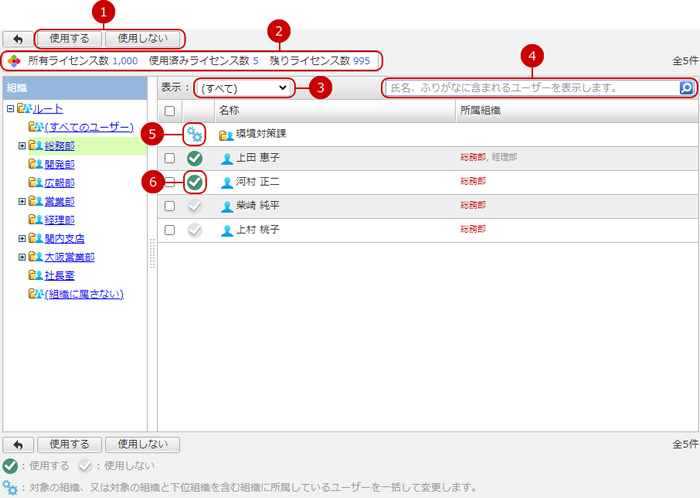 AppSuiteの使用ユーザーを設定する