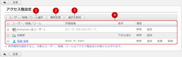 アクセス権を設定する