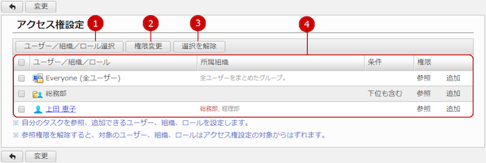 アクセス権を設定する