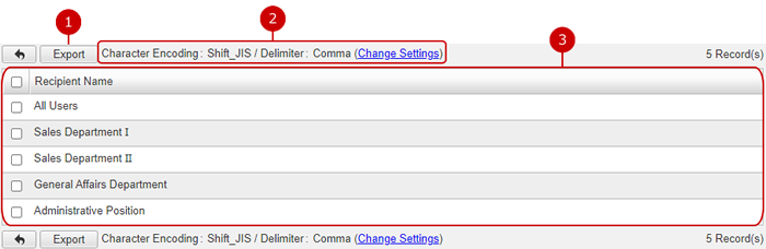 To Save Recipient(s) to File (Export)