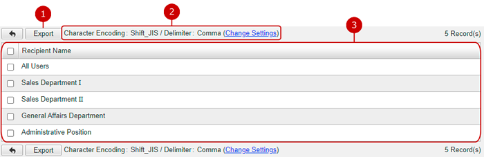 To Save Recipient(s) to File (Export)