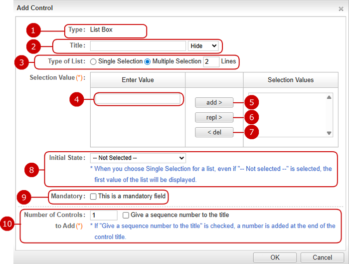 To Add Control (List Box)
