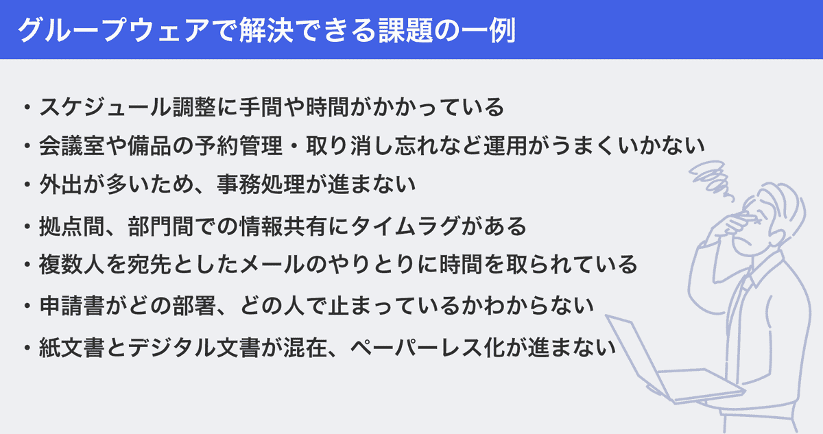 グループウェアで解決できる課題