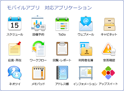 モバイルアプリ　対応アプリケーション