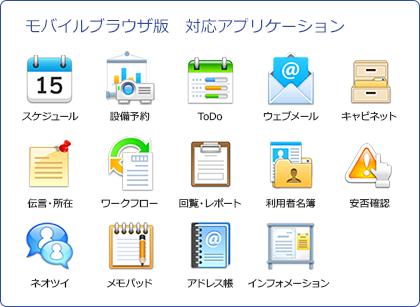 モバイルブラウザ版　対応アプリケーション