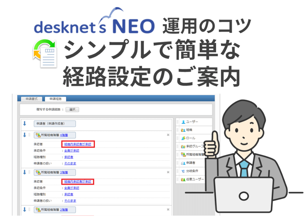 【desknet’s NEO 運用のコツ】シンプルで簡単な経路設定のご案内