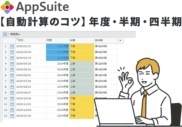 【自動計算のコツ】年度・半期・四半期