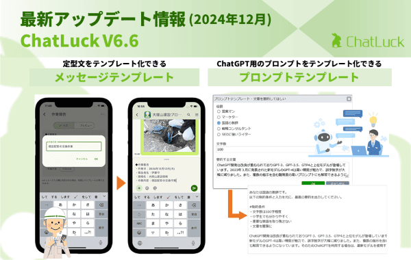 ビジネスチャット『ChatLuck（チャットラック）』バージョン6.6を提供開始！